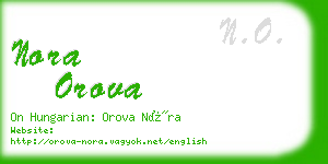 nora orova business card